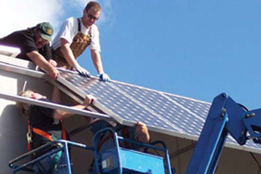 Installing Solar Panels - Marcraft has green technology courses to teach students