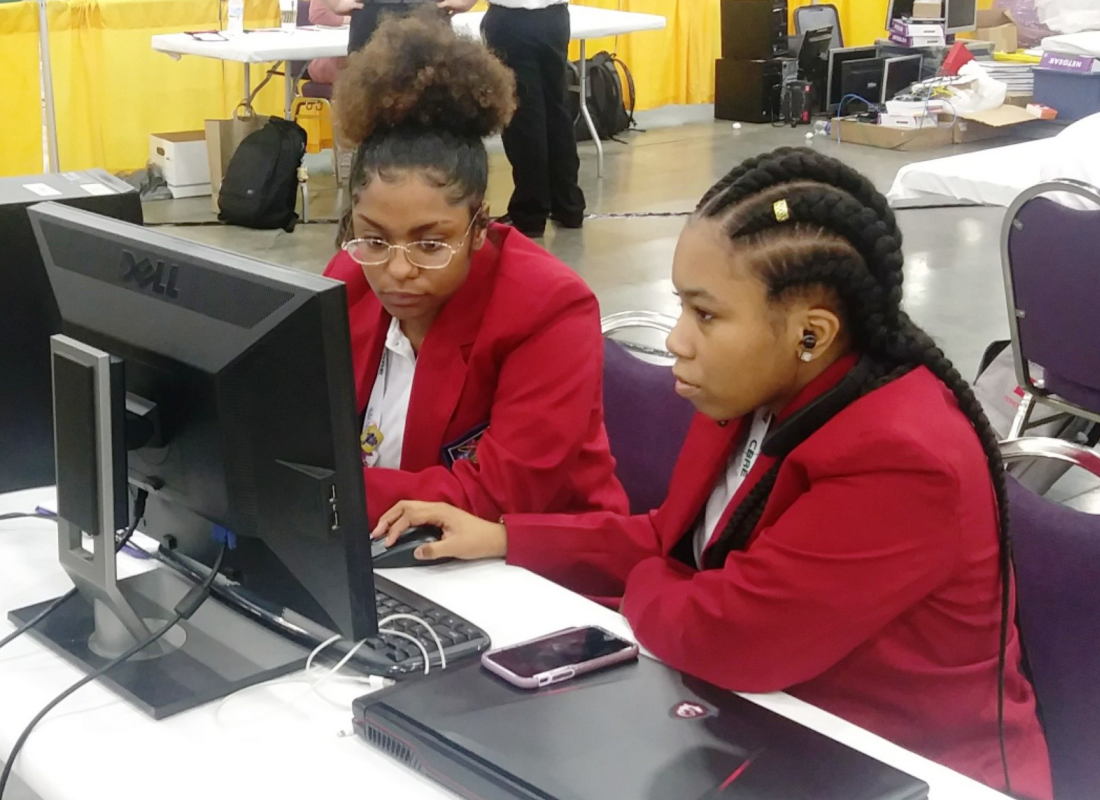 SkillsUSA Cybersecurity Competitors - students participate