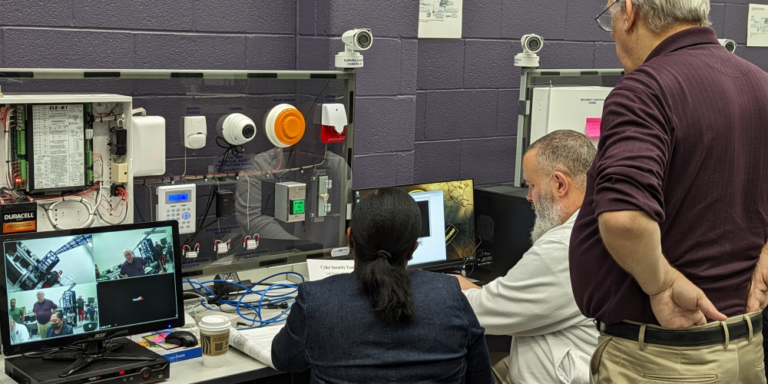 Cybersecurity Units in Instructor training on the security and surveillance program at Cobb County