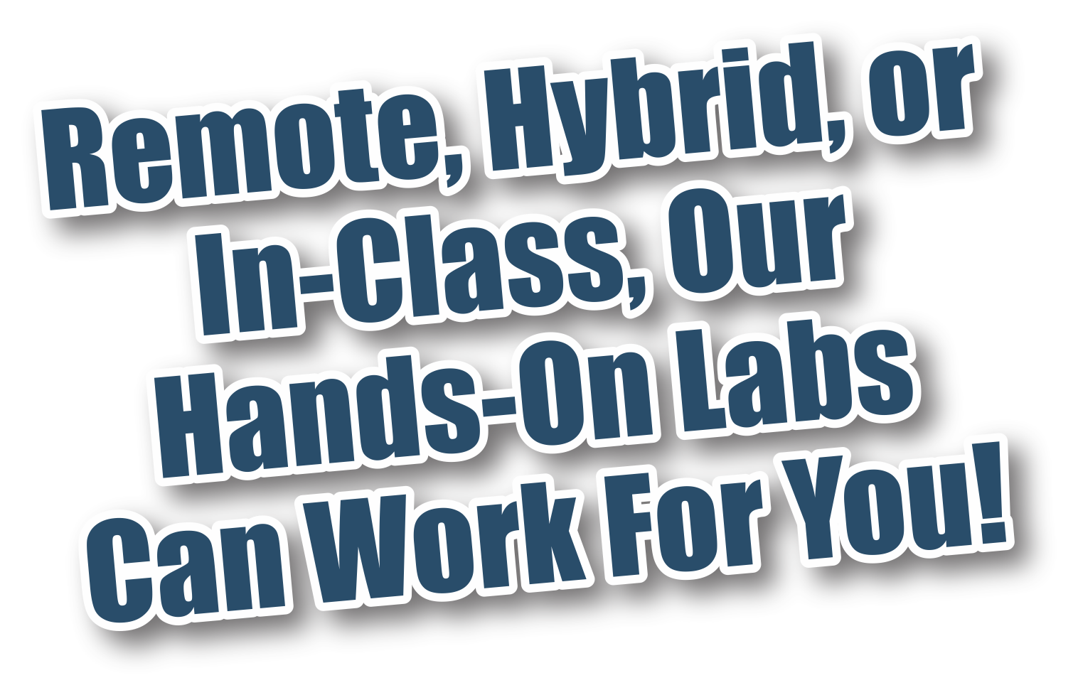 Remote, Hybrid, or In-Class, Out Hands-On Labs Can Work For You!