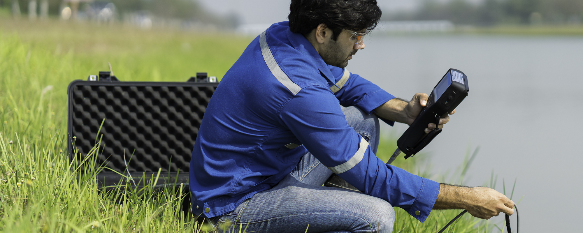 Student with the GT-4000 Environmental Monitoring Technology Module