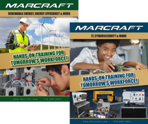 Marcraft catalogs for Green Technology ad IT and Cybersecurity training programs